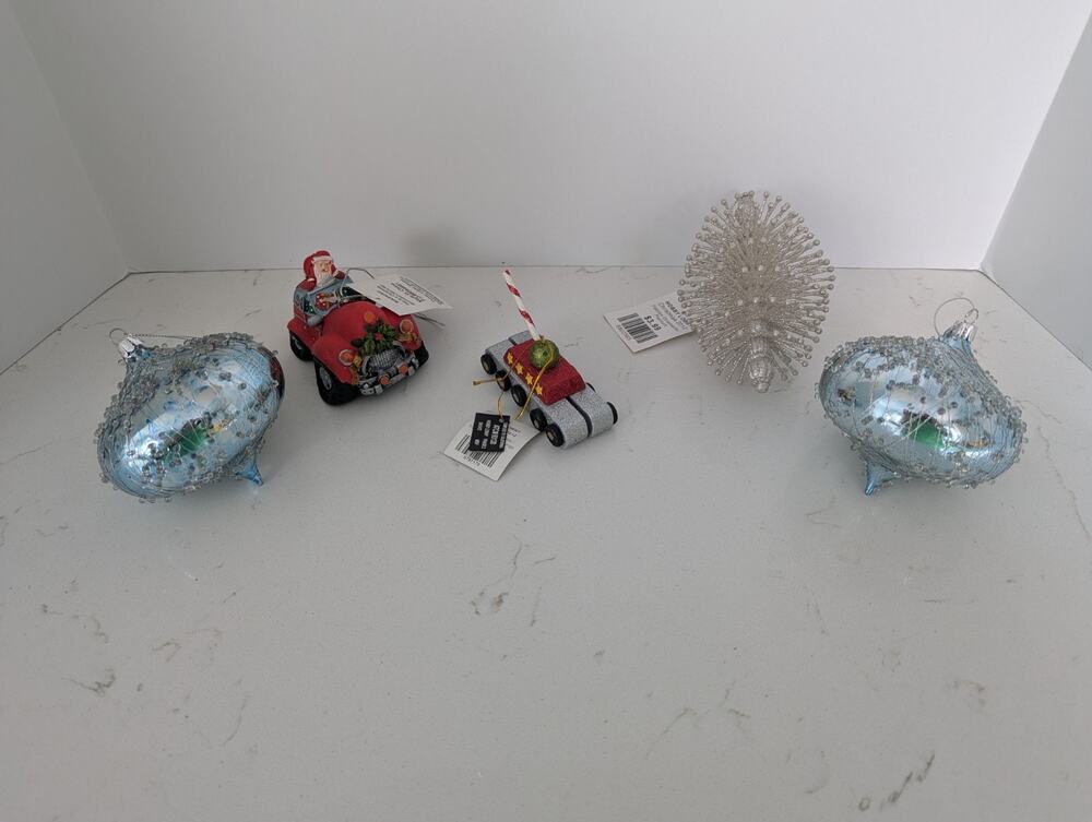 Christmas Ornaments Lot Of 5 Hobby Lobby NWT